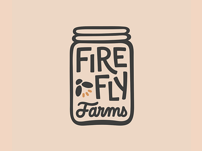 Firefly Farms branding bug design farms farmstand firefly graphic design icon illustration insect jar lightning bug local logo night organic summer