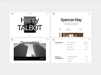 Henry Talbot - Photography Website Layout black and white minimal photo photographer photography portfolio ui ui design web webflow website white