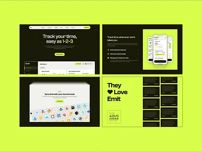 Emit - Saas Website Layout app dark saas saas website ui ui design website website design