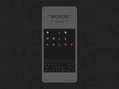 Wordle™️ – Dark UI Redesign app dark glow layout mobile typography ui wordle