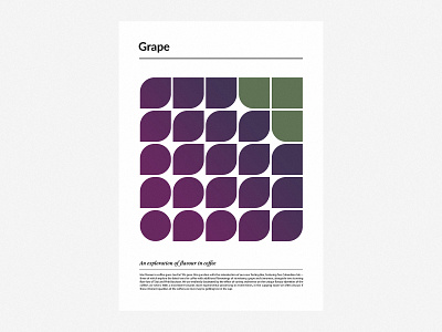 Grape abstract bauhaus branding coffee design food fruit grape illustration photoshop poster shapes