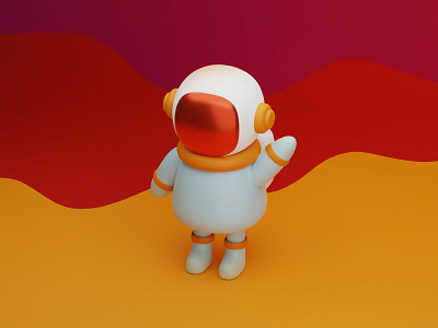 Low poly Astronaut 3d 3dart astronaut blender space