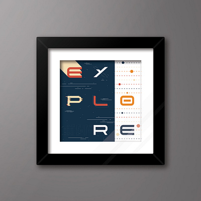 Explore astronomy design illustration space typographical typography