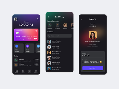 Wallet Mobile App app app design bank app banking clean finance minimal product design ui ux wallet