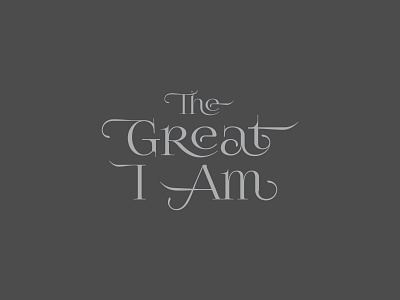 The Great I Am branding christian design faith jesus typography vector wordmark