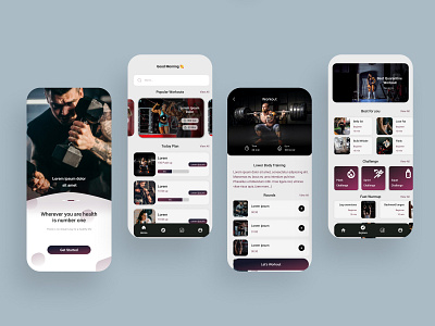 Fitness App UI fitness fitness app fitness app design fitness app ui fitness mobile app design fitness ui design gym app gym app design ios design jannatul shourov mobile app thedsquad ui design