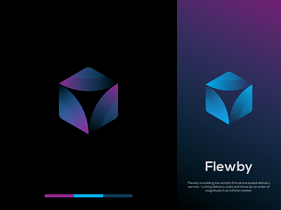 Flewby Logo Design abstract logo air logo box logo brand identity branding delivery logo drone delivery drone logo flight logo fly logo futuristic logo gradient logo hexagon logo logo designer logo inspiration logo trend 2022 modern logo overlapping logo rocket logo trending