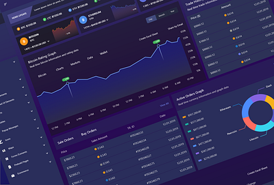 Cryptocurrency Dashboard animation app art branding clean design flat graphic design illustration logo ui
