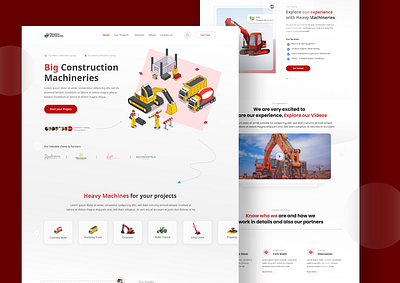 Construction Equipment Agency animation app art branding clean design flat illustration logo ui