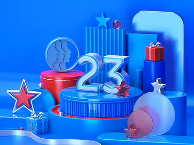 23 feb 3d c4d man render