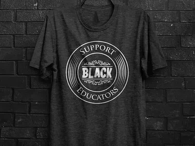 Support Black Educators graphic design tshirt