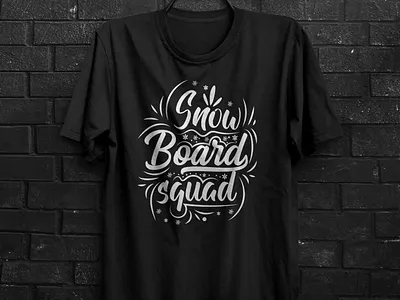 Snow board Squad typography typography tshirt design