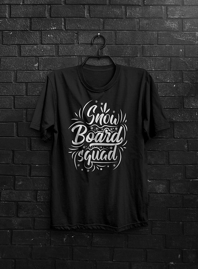 Snow board Squad typography typography tshirt design