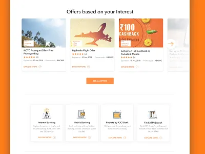 ICICI Bank Website Redesign design icons illustration product ui ux
