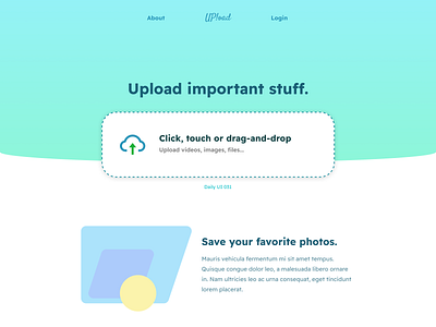 Daily UI Challenge 031 100 day challenge daily dailyui file file upload ui upload