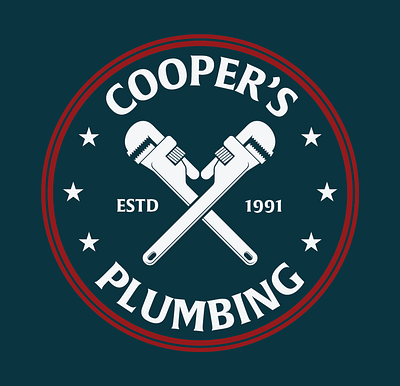 Cooper's Plumbing branding graphic design logo