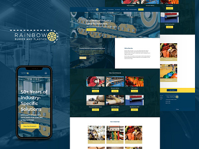 Rainbow Rubber & Plastics - New Website Design & Build design typography ui ux web design
