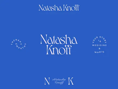 Natasha Knoff brand identity branding identity layout logo mental health modern therapist therapy typography wordmark