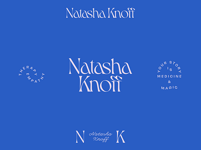 Natasha Knoff brand identity branding identity layout logo mental health modern therapist therapy typography wordmark