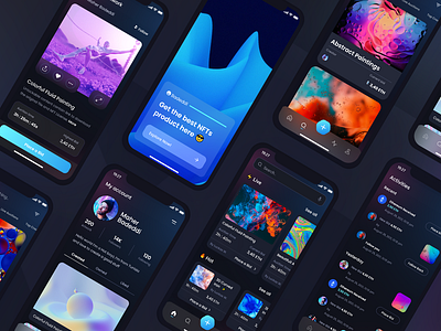 Nft Mobile App app dark design illustration mobile nft ui uiux userexperience ux