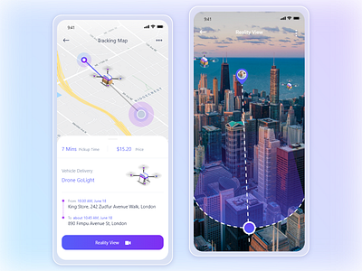 Drone Parcel Mobile App app delivery design drone illustration mobile parcel ui uiux userexperience ux