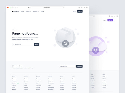 404 page — Untitled UI 404 404 age 504 error page figma minimal minimalism simple webflow