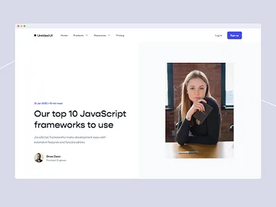 Blog post — Untitled UI article blog blog post cms figma minimal minimalism rich text simple split image web design webflow