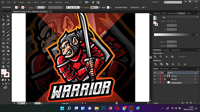 Monkey Warrior Esport Mascot Logo ape chimpanzee design esport game design gorilla illustration king kong mascot logo