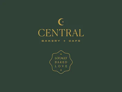 Central Bakery + Cafe bakery branding cafe central design flat graphic design logo minimal typography vector