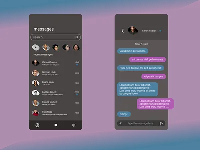 Daily Ul #13- Direct Messaging! aplicacion app branding chat daily design illustration logo message ui ux web