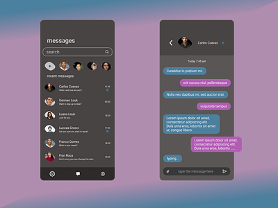 Daily Ul #13- Direct Messaging! aplicacion app branding chat daily design illustration logo message ui ux web