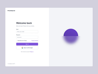 Log in page — Untitled UI create account figma log in login minimal minimalism sign in sign up signin signup simple split screen web design webflow