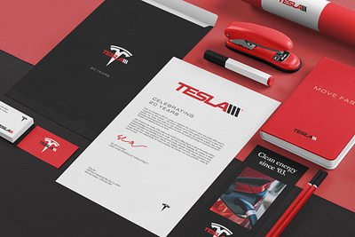 Tesla Motors "20 Years" Kit 20 anniversary auto automotive celebration collateral kit minimal motors pilot press print tesla years