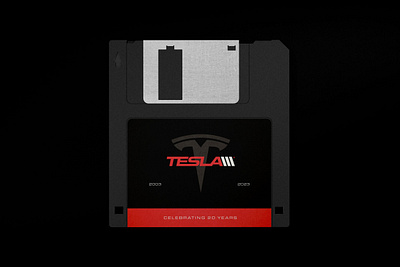 Tesla Floppy Disk 20 anniversary campaign concept disk floppy motors tesla vintage years