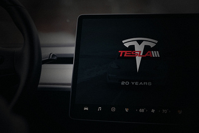 Tesla "20 Years" Campaign Concept 20 anniversary campaign company concept corporate dash mockup motors panel tesla years