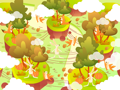 Otonio Galaxy-Aumio Design Work birdeye character design illustration perspective vector