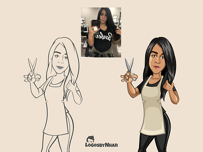 Cartoon version for a barbershop owner branding cartoon cartoon avatar cartoon character cartoon design cartoon icon cartoon logo cartoon mascot character design design graphic design illustration logo mascot mascot logo vector art vector logo