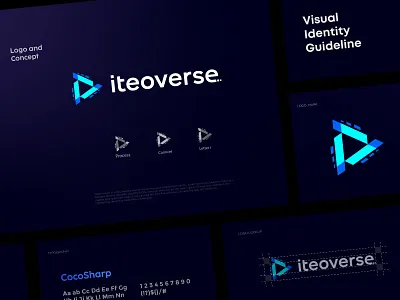 iteoverse logo design branding ai logo artificial intelligence brand identity branding creative logo developer logo logo design meta reality software technology verse virtual visual identity