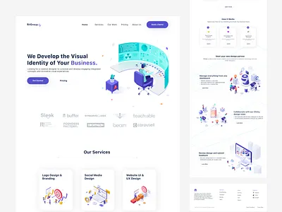 BitGroup - Landing Page ✨ 3d animation app art branding design designing dribbble graphic design illustration logo minimal motion graphics popular trending typography ui ux vector web