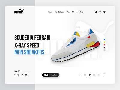 Puma Landing Page Design app branding creative design illustration landing page design layout design logo modern design ui web layout