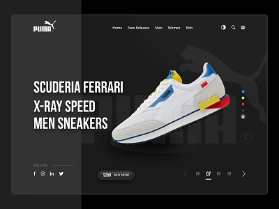 Puma Landing Page Design app branding creative design illustration landing page design layout design logo modern design ui vector web design