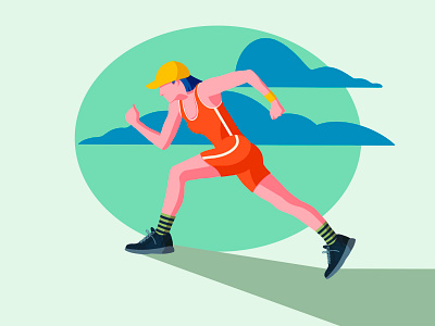 Cute runner 3d affinity art artist branding character design designer digital painting graphic design illustration illustrator logo paint painting procreate sketch ui ux vector