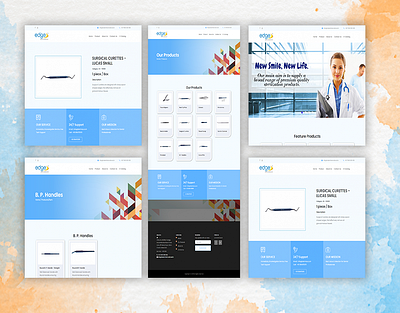 Edge Instruments app branding clinic design doctor figma graphic design illustration medical photoshop ui ux web website