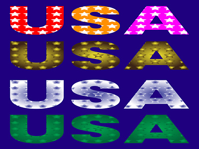 USA TEXT DESIGN 3d branding graphic design logo