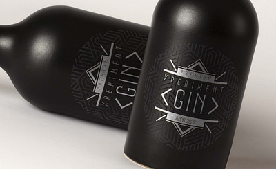 Gin brand logo and packaging branding logo