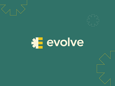 Evolve branding abstract branding clever corporate crypto design e finance flat icon letter logo mark minimal nft packaging pattern postive technology transform