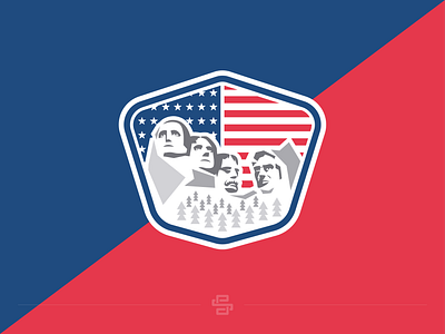 Mount Rushmore abraham lincoln american american flag badge colossal sculpture design flag george washington logo memorial minimal monument mount mount rushmore rushmore sculpture statue usa usa flag vector