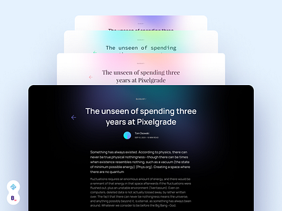 Customizable Blog Template on Netlify - Single post blog template dark mode gradient gradients light mode single blog post ui web blog website wizard