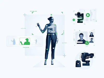 Seervision - web illustrations 🎥 ai automation film production illustration illustrations key visual machine learning set software technology ui vector web
