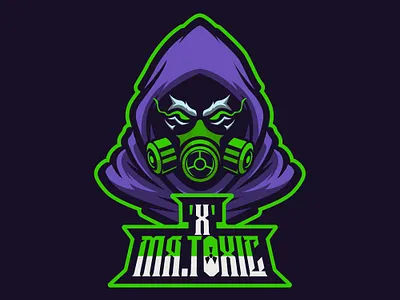 'X' MR. Toxic Mascot logo graphic design logo mascot logo design motion graphics